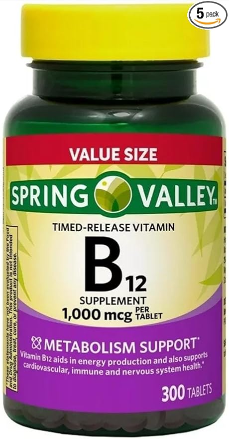 Spring Valley Extended Release Vitamin B12 1000 mcg 300 Tablets