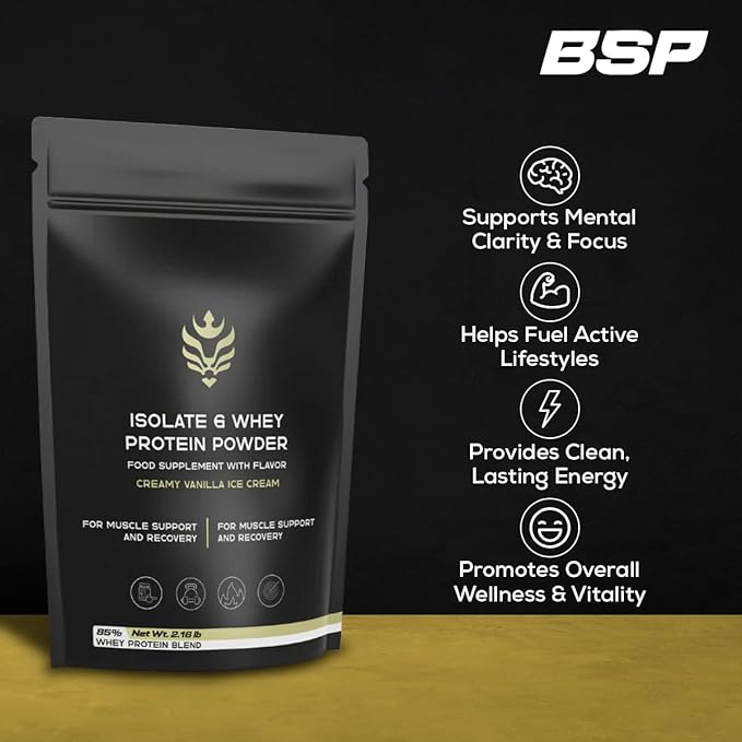Benavidez Premium Whey Protein Powder – 25g Protein Per Serving Grass-Fed Whey Isolate &amp Concentrate Fast-Digesting Muscle Recovery No Artificial Sweeteners Keto &amp Gluten-Free
