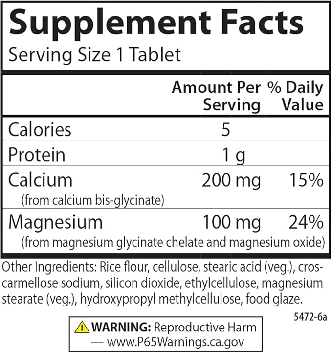 Carlson - Chelated Cal-Mag 2:1 Calcium to Magnesium Ratio Bone Support Muscle Function &amp Energy Production 180 Tablets