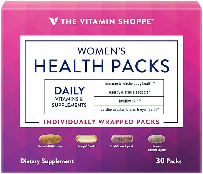 The Vitamin Shoppe WomenaTMs Health Packs A Daily Vitamin Packets for... - Premium Quality Health Support | Supplement | Daily Wellness