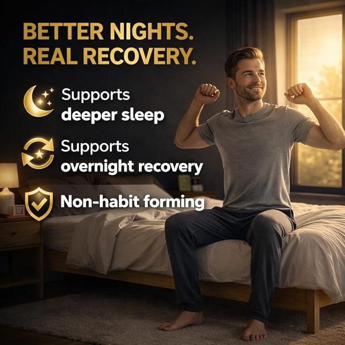 Sleep Aid Without Melatonin- Deep Sleep Supplement with KSM-66® Ashwagandha and Magnesium Glycinate for Nighttime Relaxation Recovery &amp Restful Sleep- with L-Theanine Zinc &amp Vitamin D3 (30 S