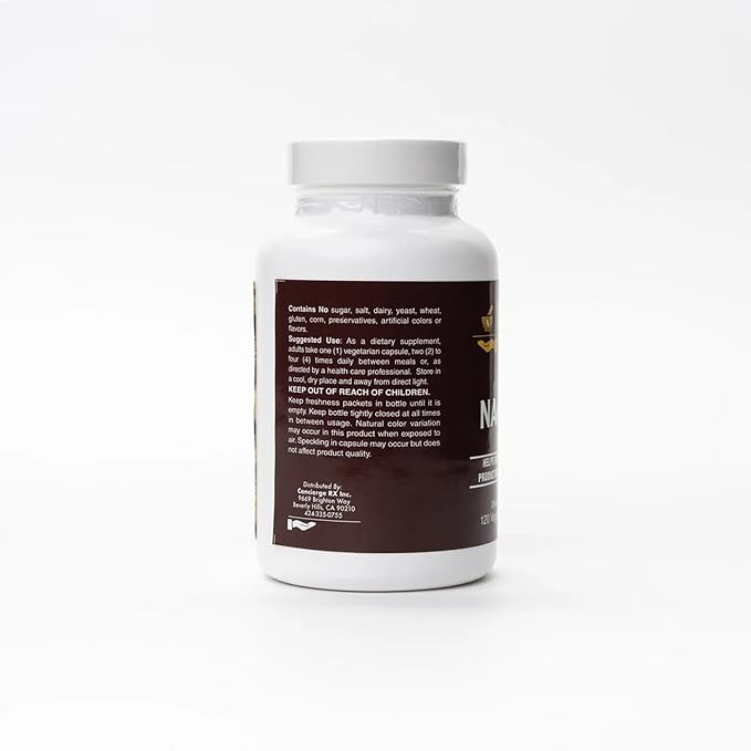 Beverly Hills Concierge Pharmacy NAC 600 mg | N-Acetyl Cysteine for Daily Antioxidant Support | Clean High-Purity Formula in Vegetarian Capsules | 120 Count
