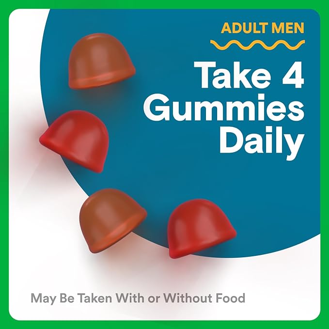 SmartyPants Multivitamin for Men Organic Gummies: Methylfolate Omega 3 (ALA) Vitamin D3 C Vitamin B12 B6 A K &amp Zinc for Immune Support Biotin Vegetarian 120 Gummies (30 Day Supply)