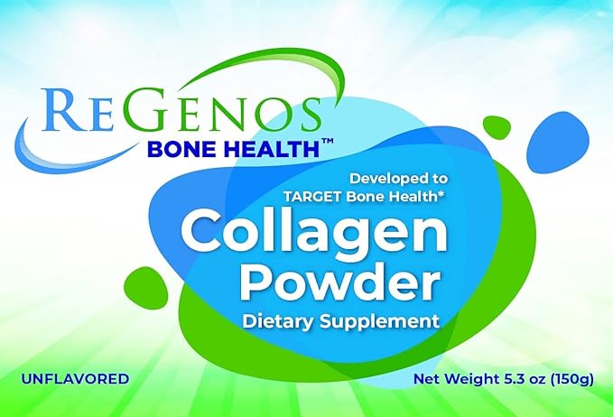Collagen Bioactive Hydrolyzed Collagen Peptides Powder Supplement FORTIBONE® Unflavored Type I and III Gluten Free Kosher 30 Day Supply (1 Pack)