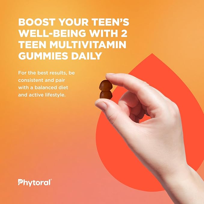 Daily Teen Gummy Vitamins - Multivitamin for Teens 12-17 Boys and Girls Daily Multivitamin Gummies for Teenagers - Essential Vitamins for Growing Teens - Support Health Growth and Development 180ct