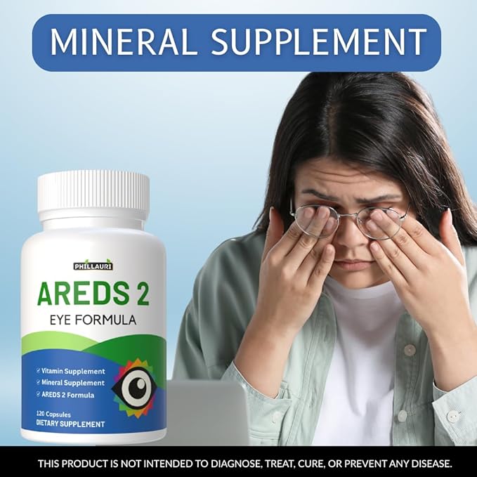 Areds 2 | Eye Care Supplement | Advanced Eye Vitamin Supplement | Eye Capsules for Men &amp Women 240 Capsules (Pack 2)