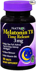 Natrol Melatonin 3 mg Sleep Time Release Dietary Supplement Tablets 100 ea (Pack of 2)