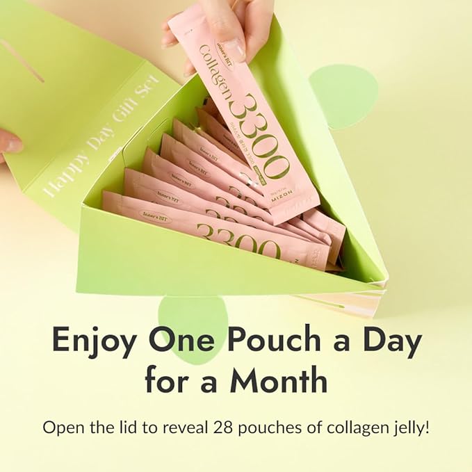 MIZON INNERSBIT Collagen Jelly 3300 Vegan Korean Collagen Jelly Snack with Vitamin C Hyaluronic Acid Biotin &amp Glutathione Edible Collagen Supplement for Skin Halal Certified (28)