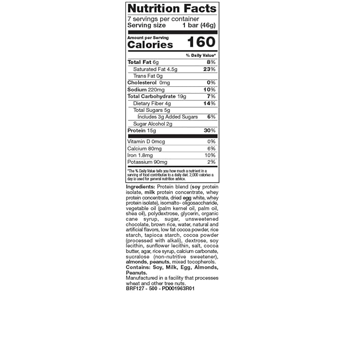 PROTIFIT - Low Calorie Choc-A-Lot Chip Protein Bar 2 Pack High Protein 15g Protein Low Carb Low Sugar Ideal Protein Compatible 7 Servings Per Box (2 Pack)