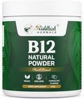 B12 Natural Powder | Plant-Based Vitamin B12 Food Supplement | Vegan &amp Non-GMO | Chocolate Flavour | 250 g