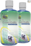 Wellgenix Immune Essentials Liquid Dietary Supplement – Elderberry Echinacea Zinc &amp Vitamin C – Fruit Flavor – 32 fl oz (Pack of 2)