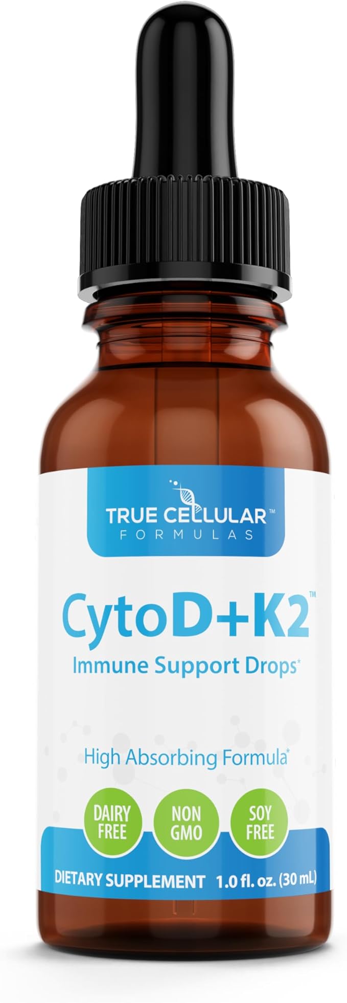 Vitamin D3 2200 IU + K2 MK-7 Liquid Drops - High Potency Immune &amp Bone Support Supplement with Organic Olive Oil - CytoD+K2 30 Day Supply (1 FL OZ)