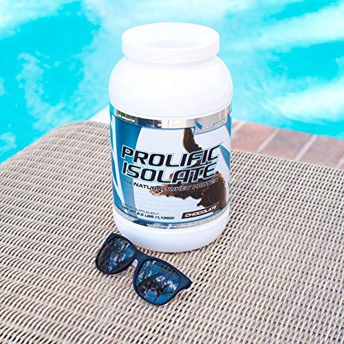 G6 Sports Nutrition Prolific Isolate All Natural Whey Protein Isolate (Gluten Free Lactose Free Stevia Sweetened 25g Protein 100 Calories) – 2.5lb Jar – Chocolate
