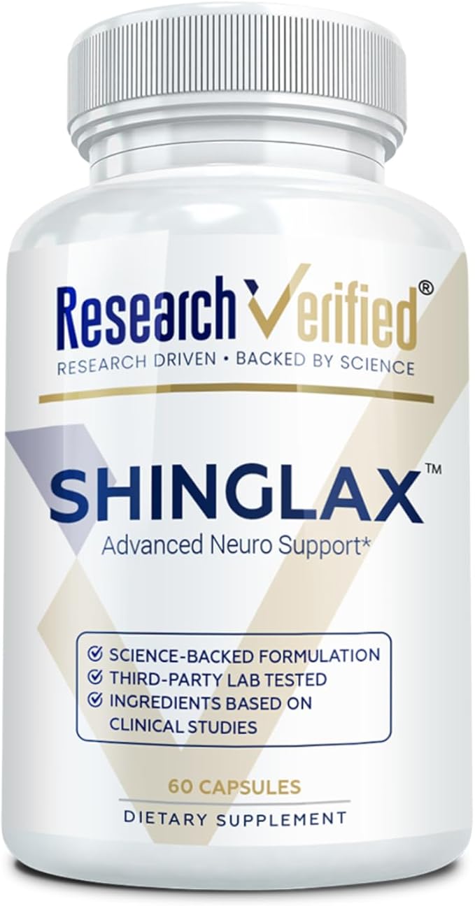 Research Verified Shinglax - Lemon Balm Proteolytic Enzymes Mushroom Complex Vitamin B Complex Oregano Zinc - GMO Free Made in USA - 60 Capsules (Pack of 1)