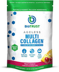 BioTrust Ageless Multi Collagen Peptides Powder – 5 Types (I II III V X) – Fruit Punch Collagen Powder for Women &amp Men – Hydrolyzed Protein – Grass Fed Beef Fish Chicken Eggshell Membrane