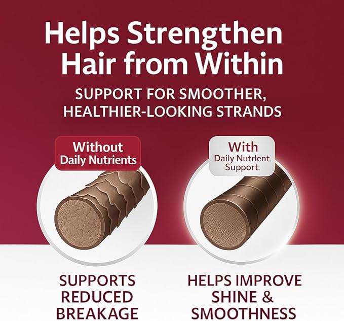 Lumin Hair Growth Gummies – Daily Hair Nourishment with Biotin Collagen &amp Botanical Extracts – Supports Thicker Stronger &amp Healthier-Looking Hair – Mixed Berry Flavor 60 Gummies (2)