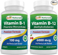 Best Naturals Vitamin B1 as Thiamine Mononitrate 100 mg &amp Vitamin B12 6000 mcg