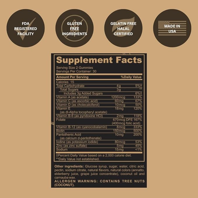 Black Girl Vitamins Once a Day - Womens Multivitamin Gummy - Vitamin A B C E and Zinc. Multivitamin for Women Immune Support. Vegan Gluten-Free. Made in The USA (30 Day Supply Strawberry)