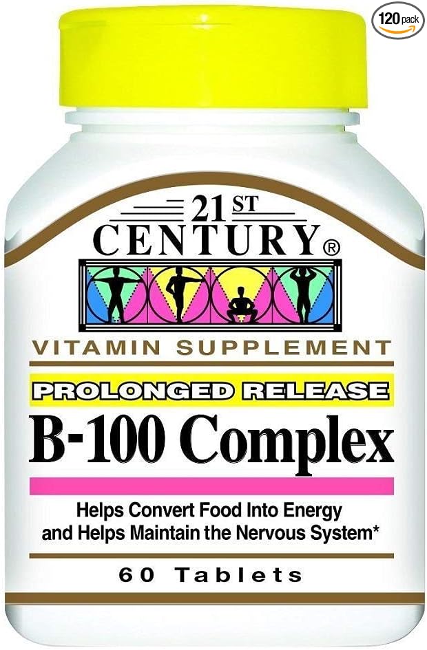21st Century Vitamin B-100 Complex 60 Count (4 Pack)