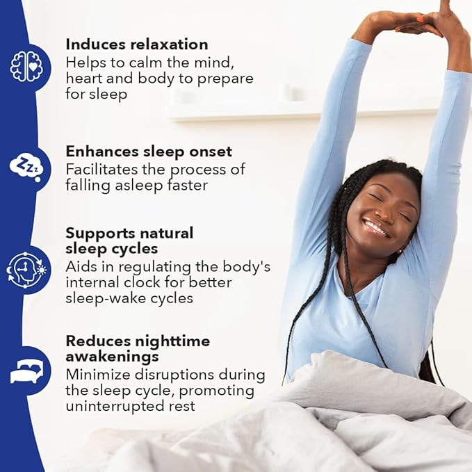 LifeSeasons Rest-ZZZ - Natural Sleep Support Supplement - Fall Asleep &amp Stay Asleep - Calms Nervous System - Ease Muscle Tension &amp Restlessness - Low Dose Melatonin GABA &amp Chamomile - 60 C