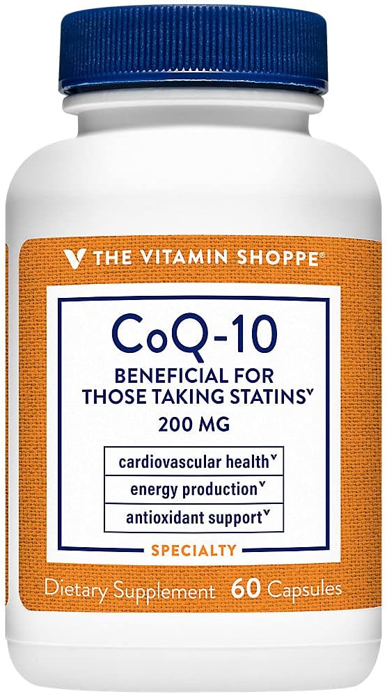 The Vitamin Shoppe CoQ-10 200mg Beneficial for Those Taking (60 Capsules)