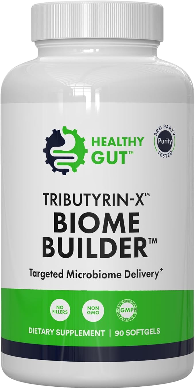 Healthy Gut Tributyrin-X Biome Builder 90 Softgels and Magnesium-HP 90 Capsules