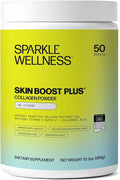 Sparkle Wellness VERISOL Bioactive Hydrolyzed Collagen Peptides | Collagen Powder Supplement with Vitamin C &amp Hyaluronic Acid for Hair Skin and Nail Health | Skin Boost Plus (No Flavor) [50-Serv