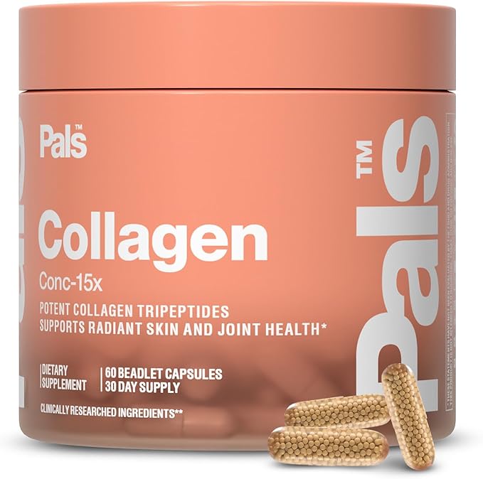Marine Collagen Peptides Capsules for Women &amp Men 15x Concentration Type I &amp III Fish Derived Tripeptides Hydrolyzed Marine Collagen Supplements for Skin Hair Nails Bones Joint Health Non-GMO