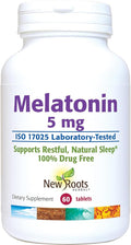 New Roots | Melatonin 5 mg Natural Sleep Supplment formulated by Naturopathic Doctors Non-Habit Forming (60 Tablets)
