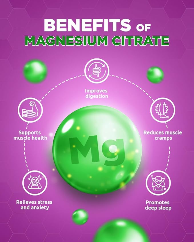 Magnesium Citrate 600mg 120 Capsules - 3-in-1 Magnesium Citrate Capsules with Vitamin D3 and Zinc Supplements - citrato de magnesio for Muscle Nerve Function Healthy Bones Teeth Fatigue/Tiredness