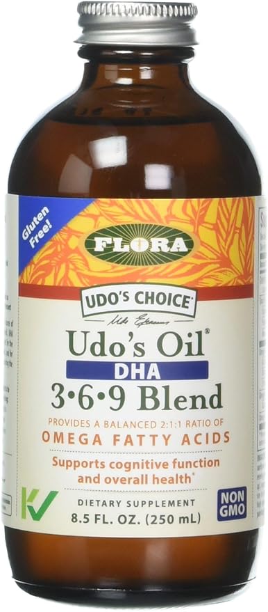 UDO’s Triple Omega 3-6-9 DHA Oil Blend 8.5 oz - &amp Gluten Free