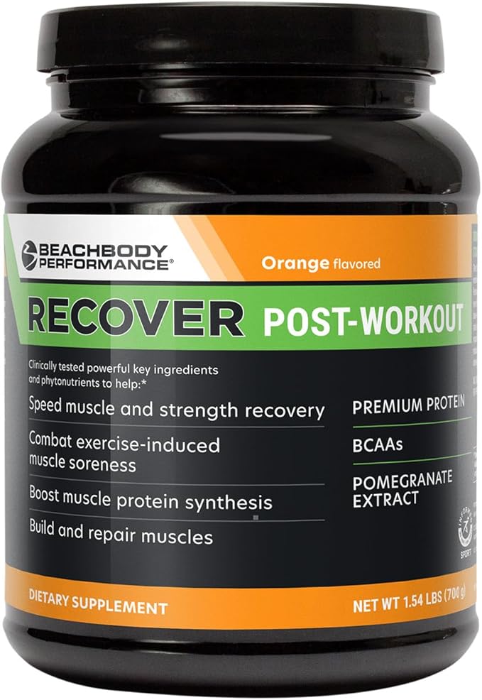 BODi Recover Whey Protein Powder Blend– Post-Workout Orange Whey Supplement for Muscle Recovery with 20g Protein BCAAs Pomegranate Extract - Fast Recovery - 20 Serving Tub