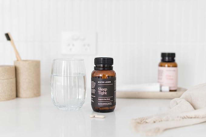 Mister Jones Sleep Tight – Nighttime Relaxation &amp Wind-Down Support for Women – Magnesium + Calming Botanicals – Evening Unwind for Restful Nights
