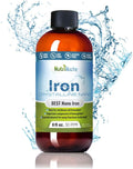 Liquid Iron Supplement for Women - High Potency Sublingual Iron Drops - Vegan Liquid - Tasteless Flavor - Premium Supplement for Men Women &amp Kids - 8 Ounces - Nutrinoche