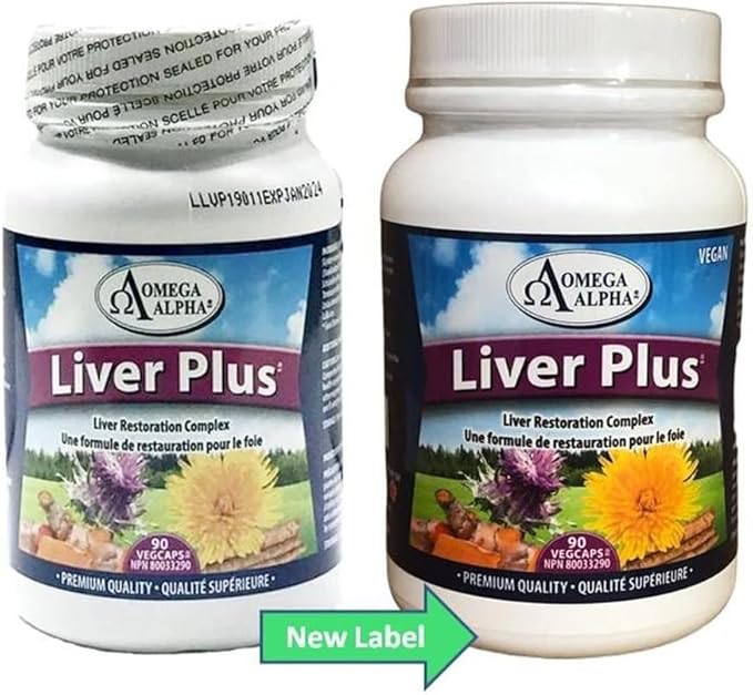 Omega Alpha Liver Plus-Liver Healthy Support Formula 90 Veg Capsules