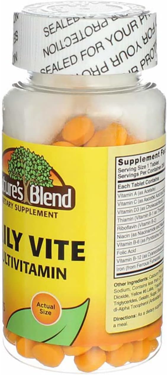 Nature's Blend Daily Vite Multivitamin 250 Tablets Per Bottle (Pack of 3)