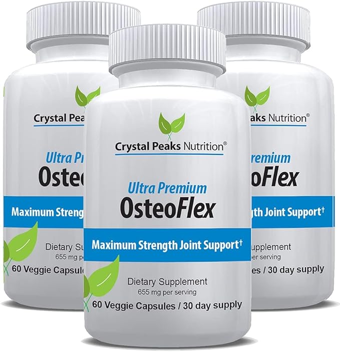 Organic Curcuminoids Osteoflex - Natural Turmeric &amp Bioperine for Optimal Absorption and Maximum Joint Support. 60 Capsules 30-Day Supply