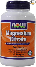 Now Foods: Magnesium Citrate Nervous System Support 134 mg 90 sgels (2 Pack)