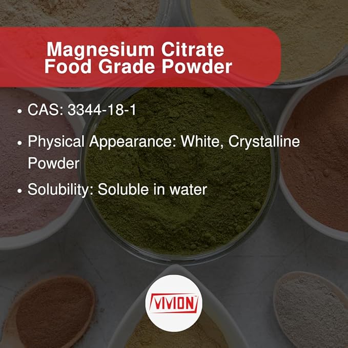 Magnesium Citrate 16% Mg USP - Bulk 25 kg (55 lb) - Pharmaceutical Grade Trimagnesium Dicitrate Nonahydrate Excipient