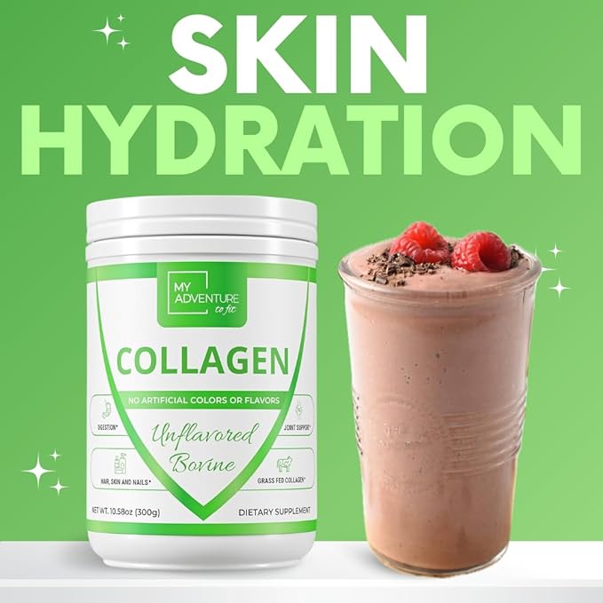 My Adventure to Fit Hydrolyzed Collagen for Women - Grass Fed Collagen Powder for Muscle Growth &amp Collagen Protein Powder - Keto Collagen Powder for Joints &amp Gut Health - Unflavored Bovine 300