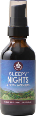 WishGarden Herbs Sleepy Nights &amp Fresh Mornings - All-Natural Herbal Sleep Aid Tincture Organic Sleep Supplement with Passionflower Hops and Scullcap Supports Deep Sleep &amp Healthy Sleep Cyc