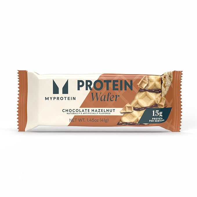 Myprotein Protein Bars Crispy Protein Wafers 15g High Protein Snacks Box of 10 Chocolate Hazelnut Wafers Packs Milk &amp Whey Protein Isolate Light &amp Crunchy