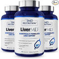 1MD Nutrition 1MD LiverMD - Liver Support Supplement | Siliphos Milk Thistle Extract - Highly Bioavailable for Liver Support | 180 Capsules (3-Pack)