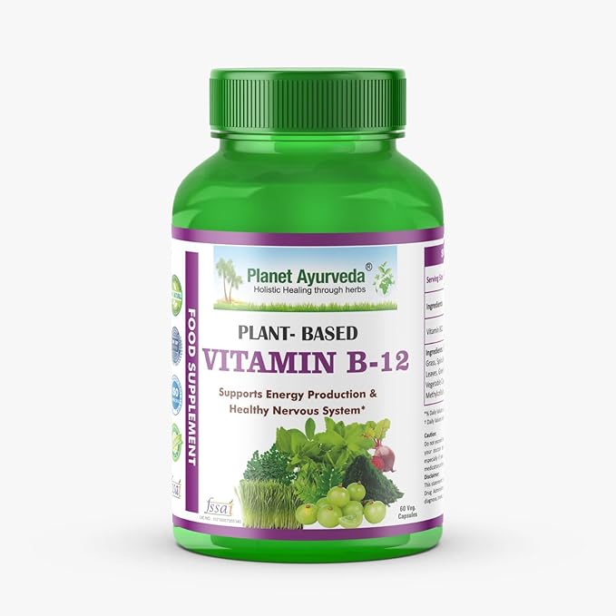 Planet Ayurveda Plant Based Vitamin D3 Organic Healthy Bones Immunity Mood for Women Men Children 60 CT (30-60 Days) (Pack of 2)