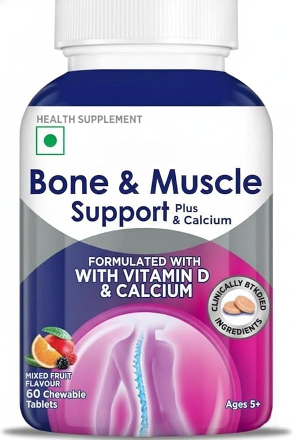 OstoCalcium Total Chewables (60s) | Vitamin D &amp Calcium (Veg) to Support Strong Bones Joints &amp Muscles | India's Leading Calcium Supplement