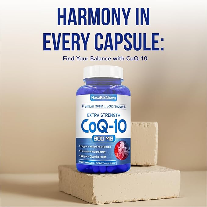 CoQ10 800mg Capsules | Vegan Friendly Coenzyme Q10 800mg from Easy Absorption Ubiquinone Supplement for Skin Heart and Energy Support | Made in The USA in cGMP Facilities (100 Servings)
