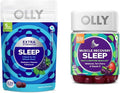 OLLY Extra Strength Sleep Gummy with Melatonin L-Theanine Chamomile Lemon Balm BlackBerry Flavor - 120 Count &amp Muscle Recovery Sleep Gummies with Melatonin Tart Cherry Vitamin D Berry Flavo
