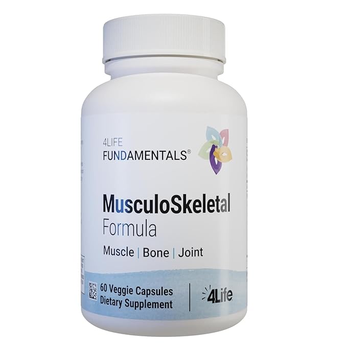 4Life Musculoskeletal Formula - Devil’s Claw Turmeric Gotu Kola and Alfalfa for Bone Joint Muscle and Tissue Health - 60 Veggie Capsules