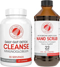 Silver Fern Brand Ultimate Clean-Up Kit - Mild Issues - Cleanse Capsules &amp Nano Scrub Liquid I Kit 30 Day Supply No Gluten No Dairy Made in USA
