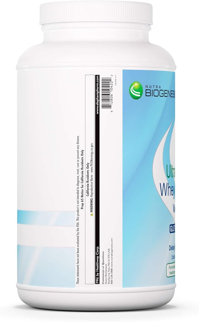 Nutra Biogenesis Ultra Pure Whey Protein - Clean Vanilla Protein Powder for Women and Men Low Sugar Low Carb Pure Whey Shake &amp Smoothie Mix - 2.3 lbs